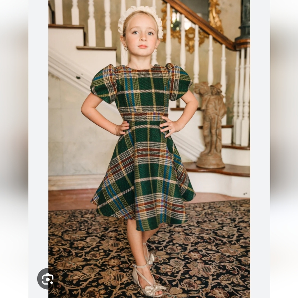 Ivy City Co Mini Flare Holly Plaid Dress